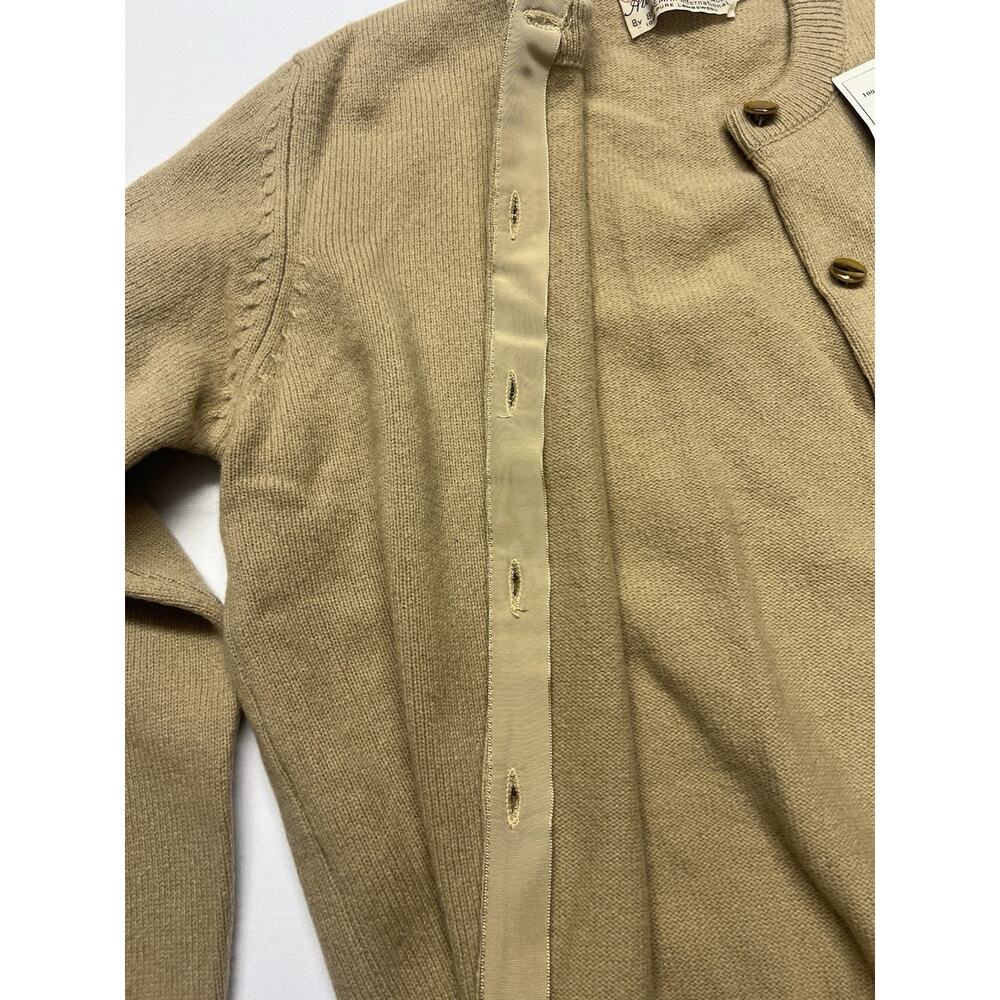 Archie Brown & Son 100% Lambswool Women’s Cardigan Camel Gold Sweater Size 40 - Picture 12 of 16
